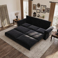 3 in 1 Convertible Sleeper Sofa Bed, 93.7' King Size Sofa Sleeper with Pull Out Bed, Velvet Folding Loveseat Sofa 3-Seater with Deep Seat, Nailhead Trim & Rolled Arm for Living Room