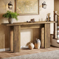 Tribesigns 70.87' Extra Long Console Table for Entryway, Mid-Century Modern Sofa Table Behind Couch for Entry, Entrance, Hallway, Living Room, Narrow Long, Brown