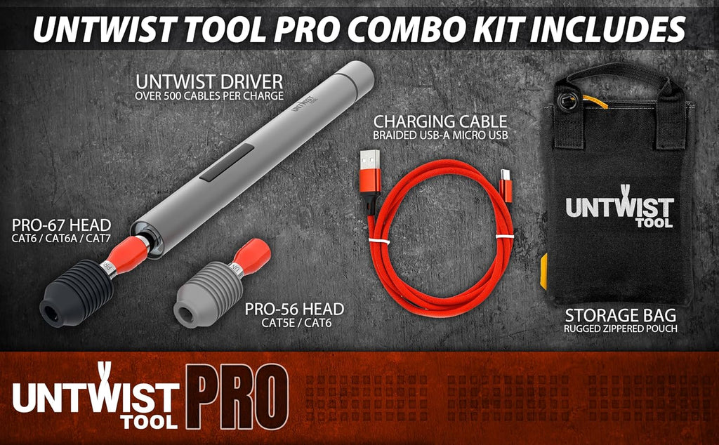 Untwist Tool PRO-COMBO Quickly Separates CAT5e, CAT6, CAT6A, & CAT7