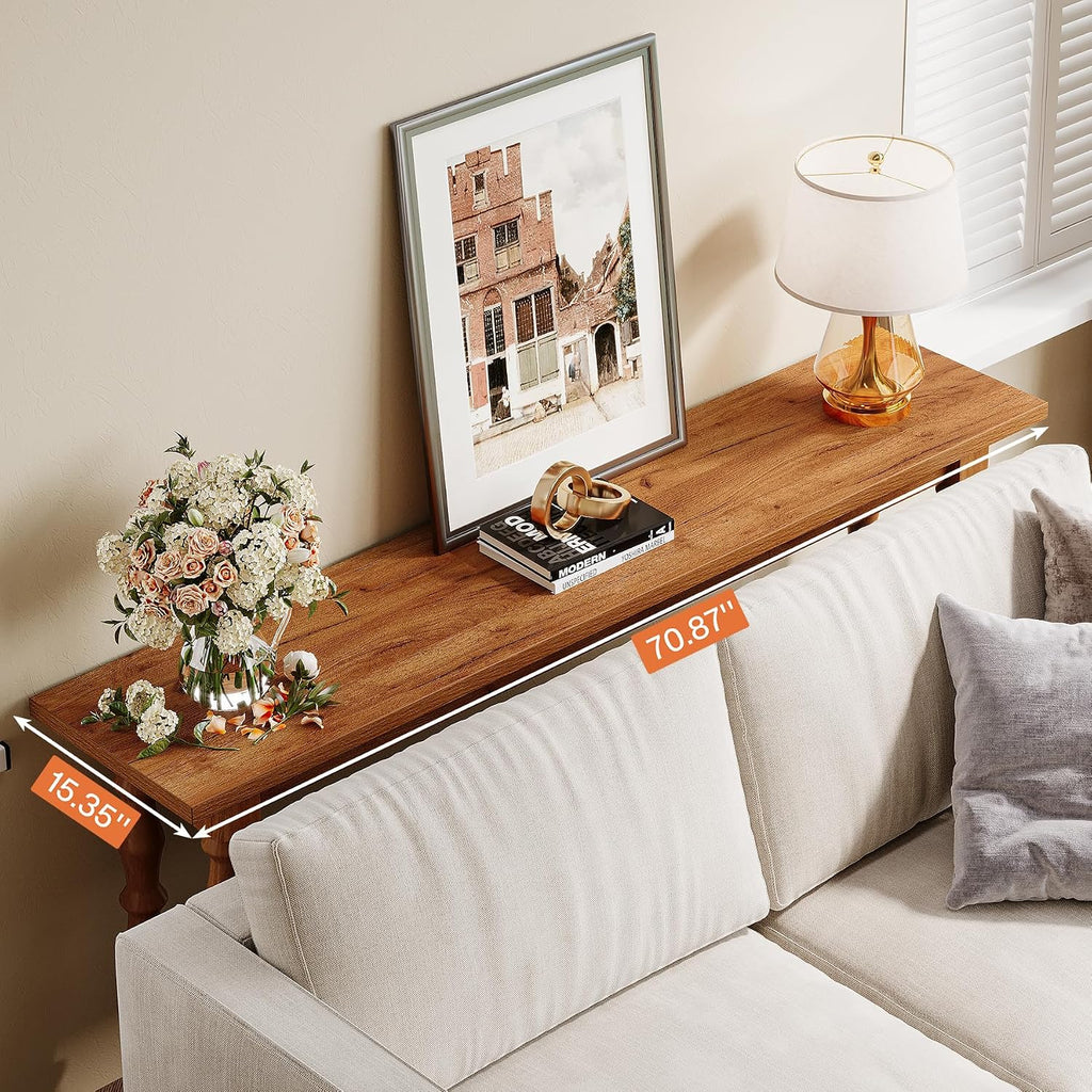 Tribesigns 70.9-Inch Extra Long Console Table for Entryway, Narrow Sofa Table Behind Couch with Solid Wood Legs, Entry Accent Table for Living Room, Foyer, Hallway, Entrance