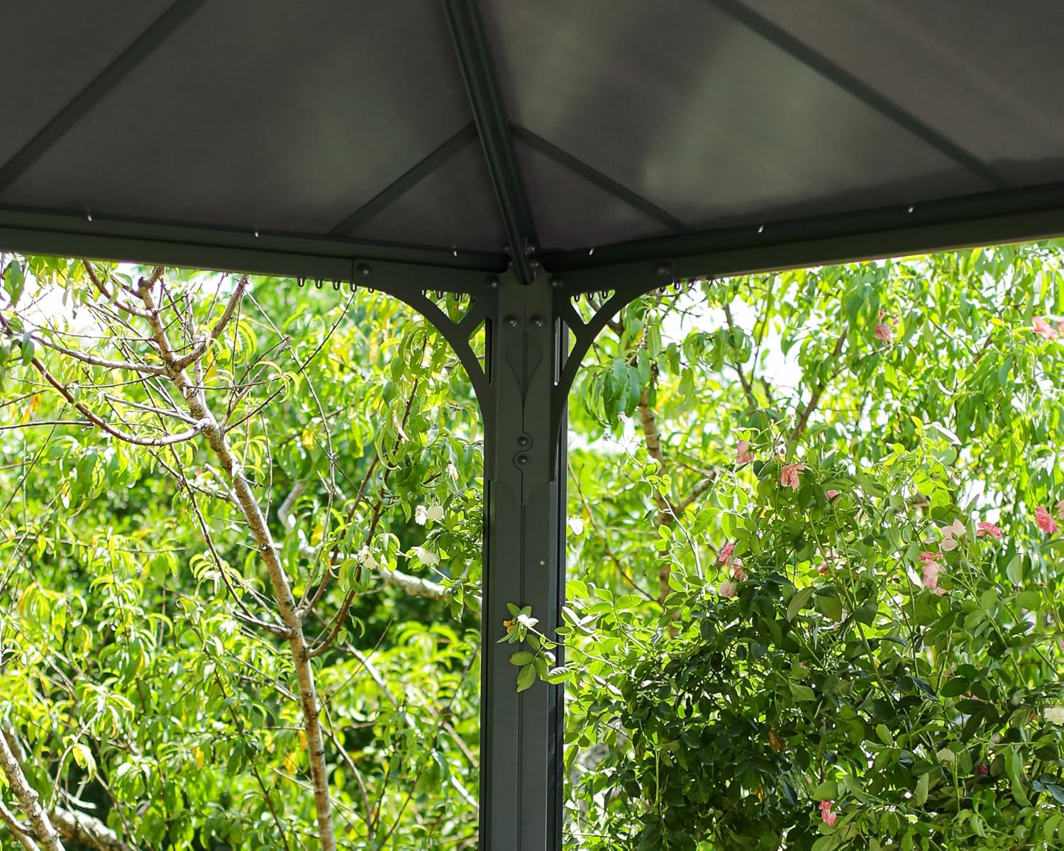 Palram - Canopia Palermo 3000 10x10 Gazebo: Outdoor Patio Canopy with Gray Aluminum Metal Frame, Polycarbonate Roof, UV Protection, Year-Round Use, Easy DIY Outdoor Canopy Gazebo Kits