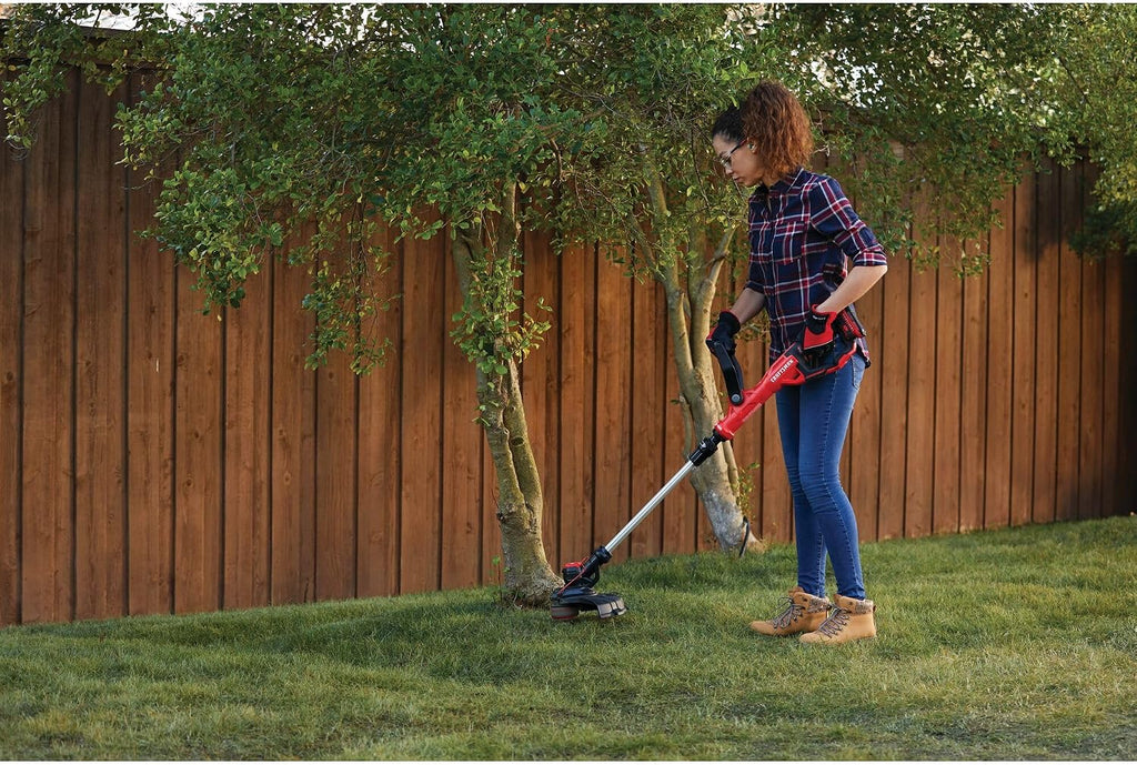 CRAFTSMAN V20 Weed Wacker Cordless String Trimmer and Edger, Weed Eater Includes 2.0 Ah Battery and Charger, Lightweight, Extended Runtime, 2 Speed (CMCST900D1)