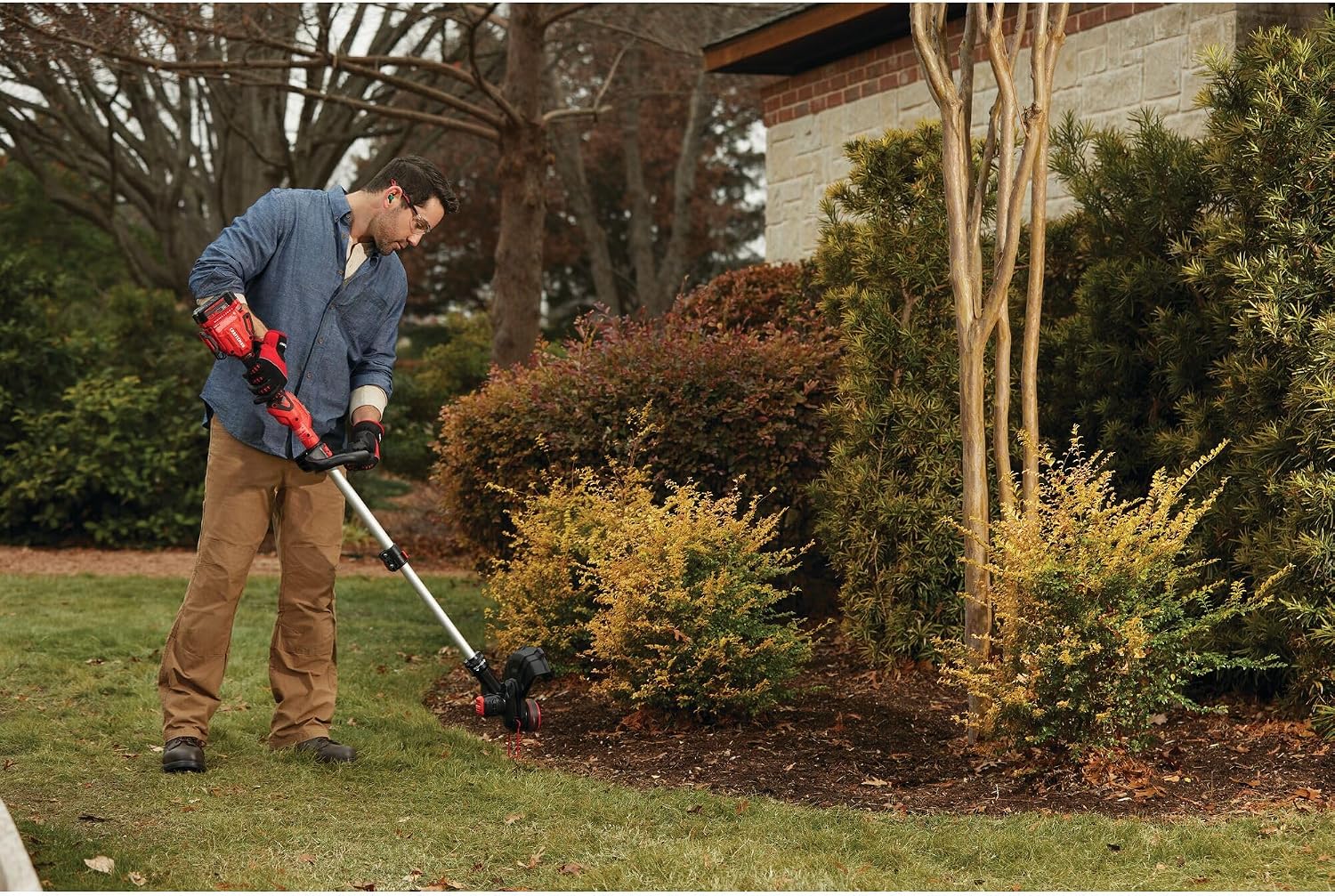 CRAFTSMAN V20 String Trimmer and Leaf Blower Combo Kit, Cordless (CMCK297M1)