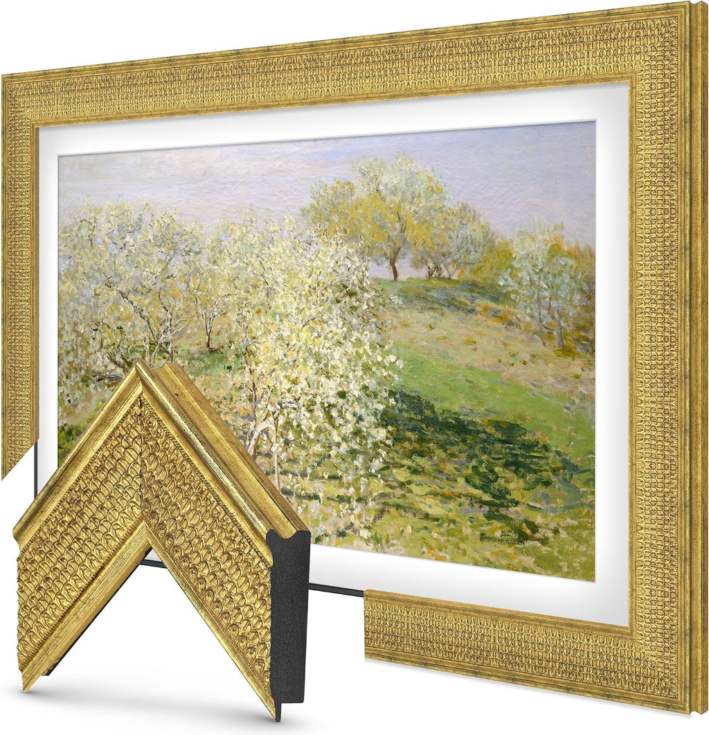 Gatsby Gold 32' Premiere Deco TV Frame - Compatible ONLY with Samsung The Frame TVs (Fits 2021-2026, LS03A, LS03B, LS03C, LS03D, LS03FA)
