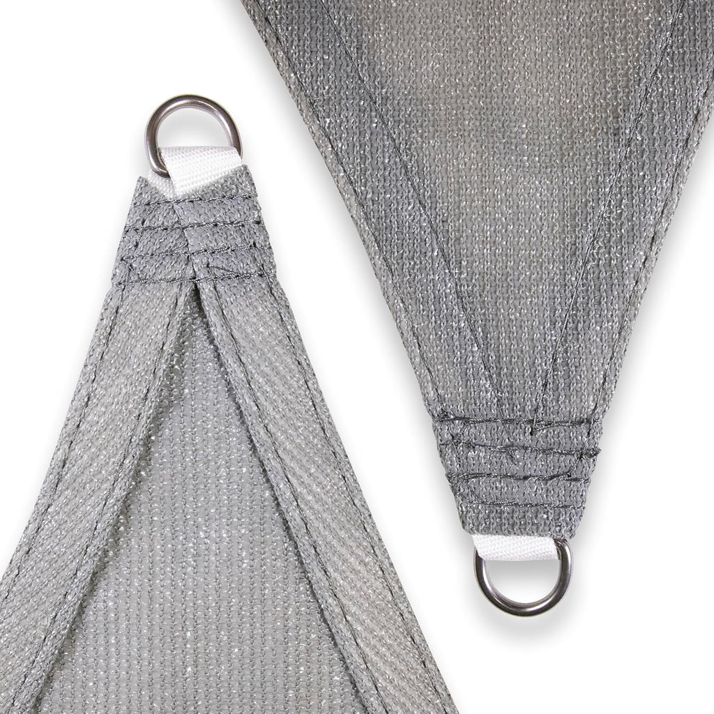 Amgo Custom Size 14' x 20' x 24.4' Gray Right Triangle Sun Shade Sail UPF50+ AGTAPRT16, Order to Make Canopy Awning, 95% UV Blockage, Water & Air Permeable, Commercial Standard (We Customize)