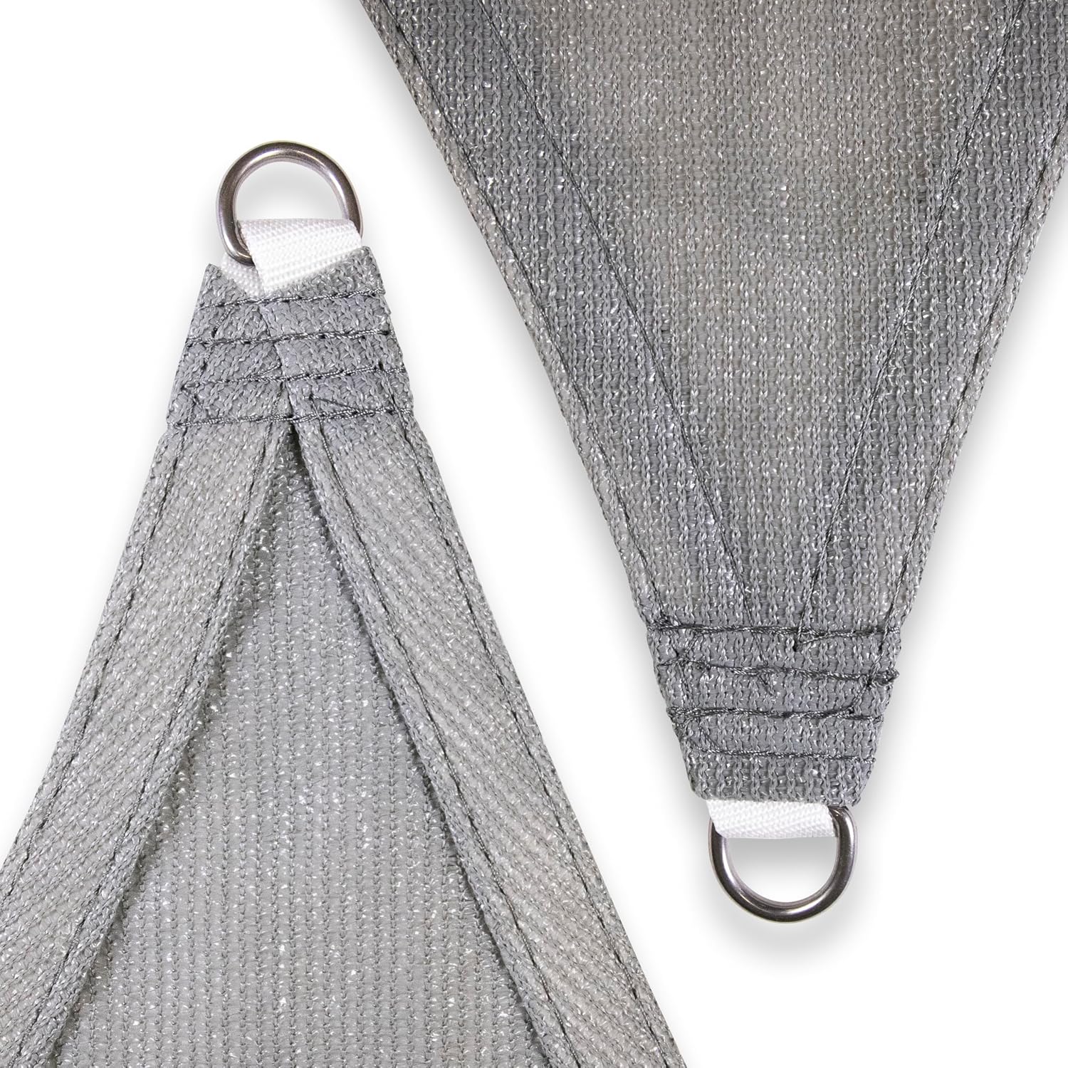 Amgo Custom Size 14' x 20' x 24.4' Gray Right Triangle Sun Shade Sail UPF50+ AGTAPT10, Order to Make Canopy Awning, 95% UV Blockage, Water & Air Permeable, Commercial Standard (We Customize)