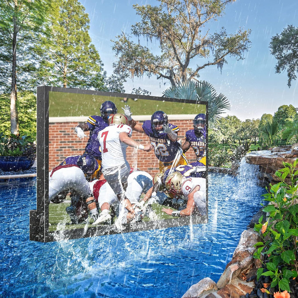 SYLVOX 55 Inch Outdoor Smart TV QLED 4K UHD Waterproof TV, 2000NIT High Brightness Built-in Google Assistant Anti-Glare, Suitable for Outdoor Shaded to Bright Light Areas (PoolproQLED Series)