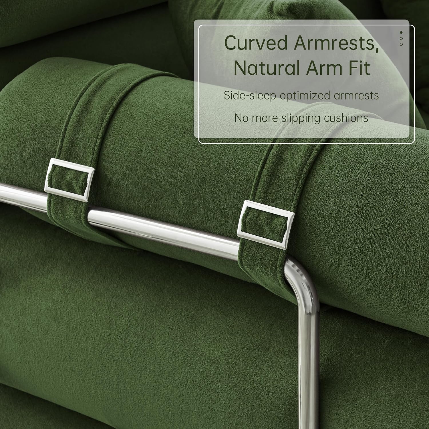 YINIX Convertible Sleeper Sofa - 35'' High-Back Floor Couch Bed - Folding Sofa Bed with Rounded Arm Supports - Floor Sofa Lounge Sofa Bed for Living Room - Green