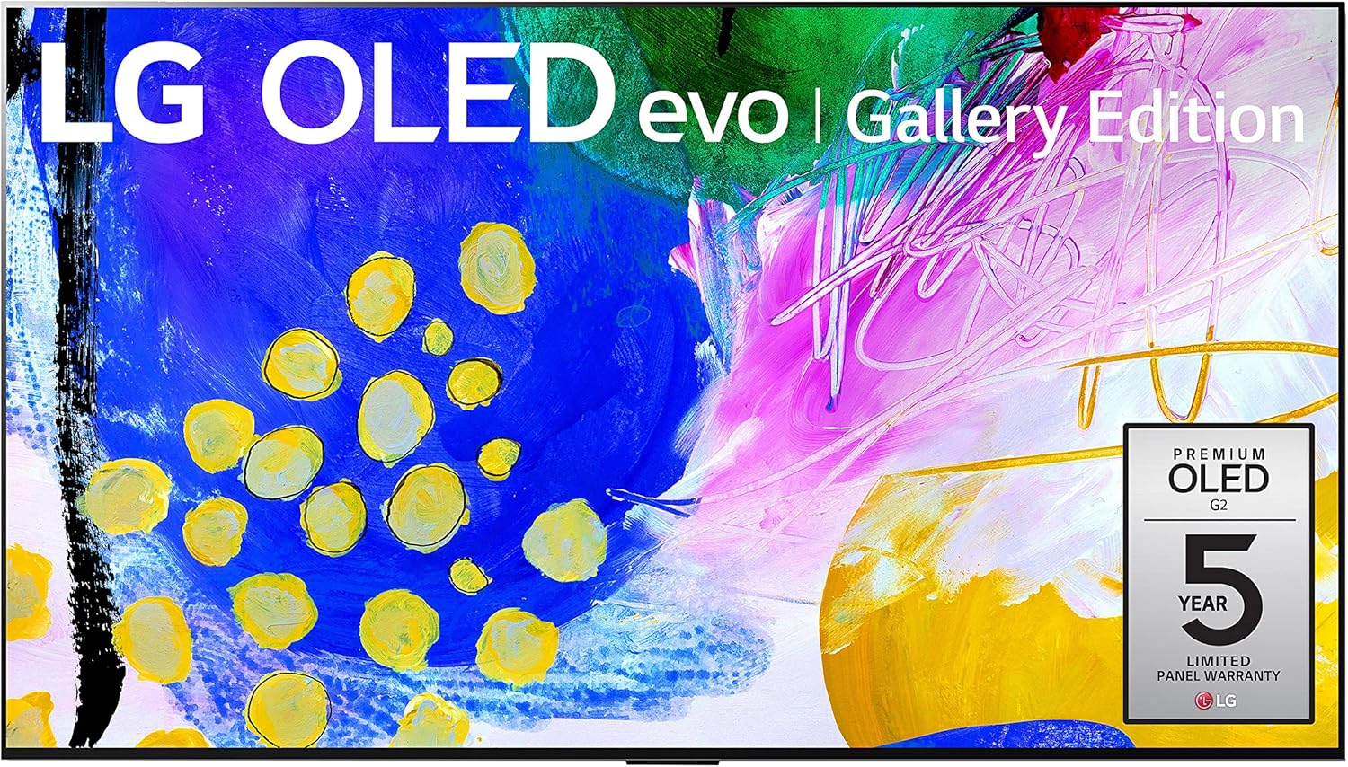 LG 55-Inch Class OLED evo Gallery Edition G2 Series Alexa Built-in 4K Smart TV, 120Hz Refresh Rate, AI-Powered, Dolby Vision IQ and Atmos, WiSA Ready, Cloud Gaming (OLED55G2PUA, 2022)