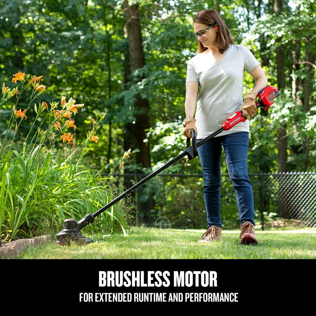 CRAFTSMAN V20 RP Cordless String Trimmer and Lawn Edger Kit, Weed Wacker, Extended Run Time, Brushless High-Output Motor, 13 Inch Deck, 5.0Ah Battery & Charger Included (CMCST930P1)