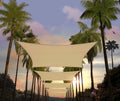 Amgo Custom Size 14' x 20' Beige Rectangle Square Sun Shade Sail UPF50+ AGTAPS10, Order to Make Canopy Awning, 95% UV Blockage, Water & Air Permeable, Commercial and Residential (We Customize)