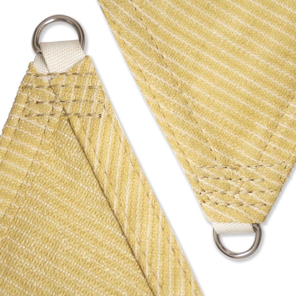 Amgo Custom Size 14' x 20' x 24.4' Beige Right Triangle Sun Shade Sail UPF50+ AGTAPT28, Order to Make Canopy Awning, 95% UV Blockage, Water & Air Permeable, Commercial Standard (We Customize)