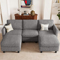 Belffin 84.3' 5 Seats U Shaped Couch Modular Sectional Sofa Washable Sectional Couches for Living Room Comfy Couches with Storage Seat Couch Sofas with Chaise,Grey