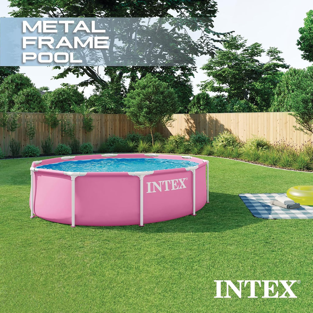 Intex 28295EP 10' x 30' Metal Frame Round Above Ground Swimming Pool - Pool Only