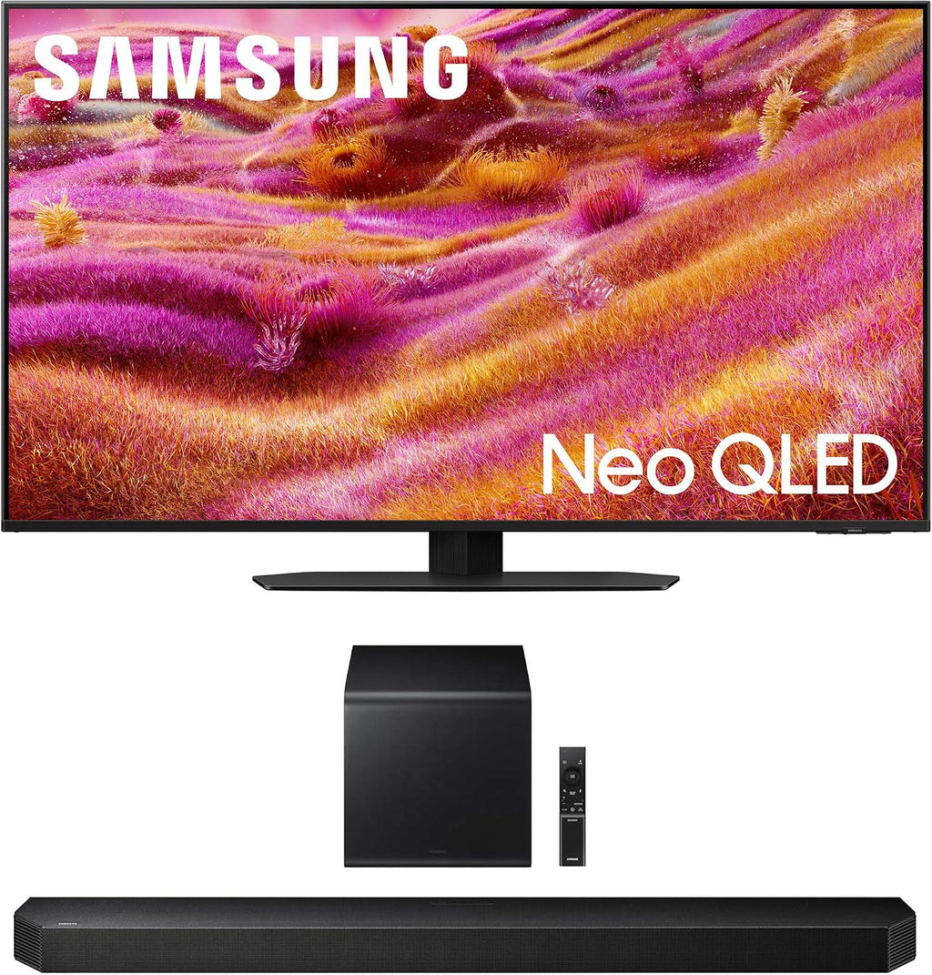 Samsung QN43QN90FAFXZA 43 Inch Neo QLED 4K QN90F Vision AI Smart TV with a HW-Q800F Q Series Soundbar 5.1.2 Ch Subwoofer (2025)