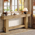 Tribesigns 70.9' Entryway Console Table, Extra Long Wooden Farmhouse Sofa Table Behind Couch, Modern Rustic Foyer Stand with Thick Legs for Hallway, Living Room, Wood Grain Finish