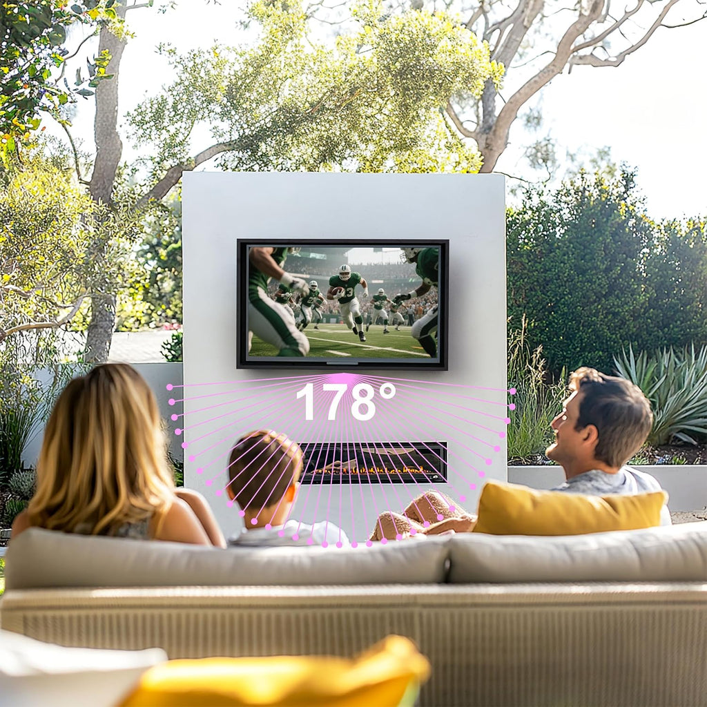 28-32 inch Weatherproof Outdoor TV Cover with lock, Hard and Durable, Clear Dust-proof Television Enclosure for Outside, Adjustable TV Wall Mount Bracket Included (28''-32'')