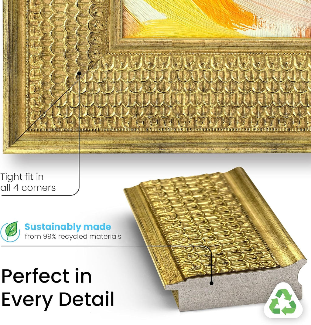 Gatsby Gold 43' Premiere Deco TV Frame - Compatible ONLY with Samsung The Frame TVs (Fits 2021-2026, LS03A, LS03B, LS03C, LS03D, LS03FA)