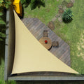 Amgo Custom Size 14' x 20' x 24.4' Beige Right Triangle Sun Shade Sail UPF50+ AGTAPT28, Order to Make Canopy Awning, 95% UV Blockage, Water & Air Permeable, Commercial Standard (We Customize)