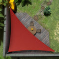 Amgo Custom Size 14' x 17' x 22' Red Right Triangle Sun Shade Sail UPF50+ AGTAPT20, Order to Make Canopy Awning, 95% UV Blockage, Water & Air Permeable, Commercial Standard (We Customize)