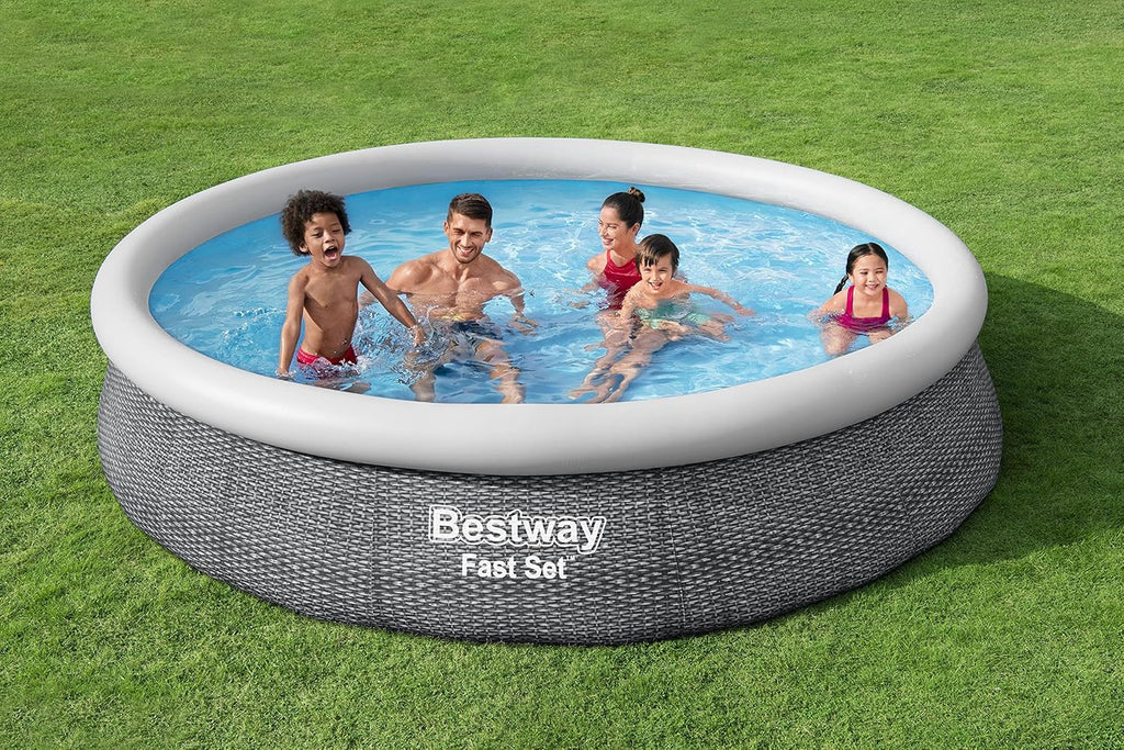 Bestway Fast Set 12' x 30' Inflatable Round Soft Sided Above Ground Pool Set