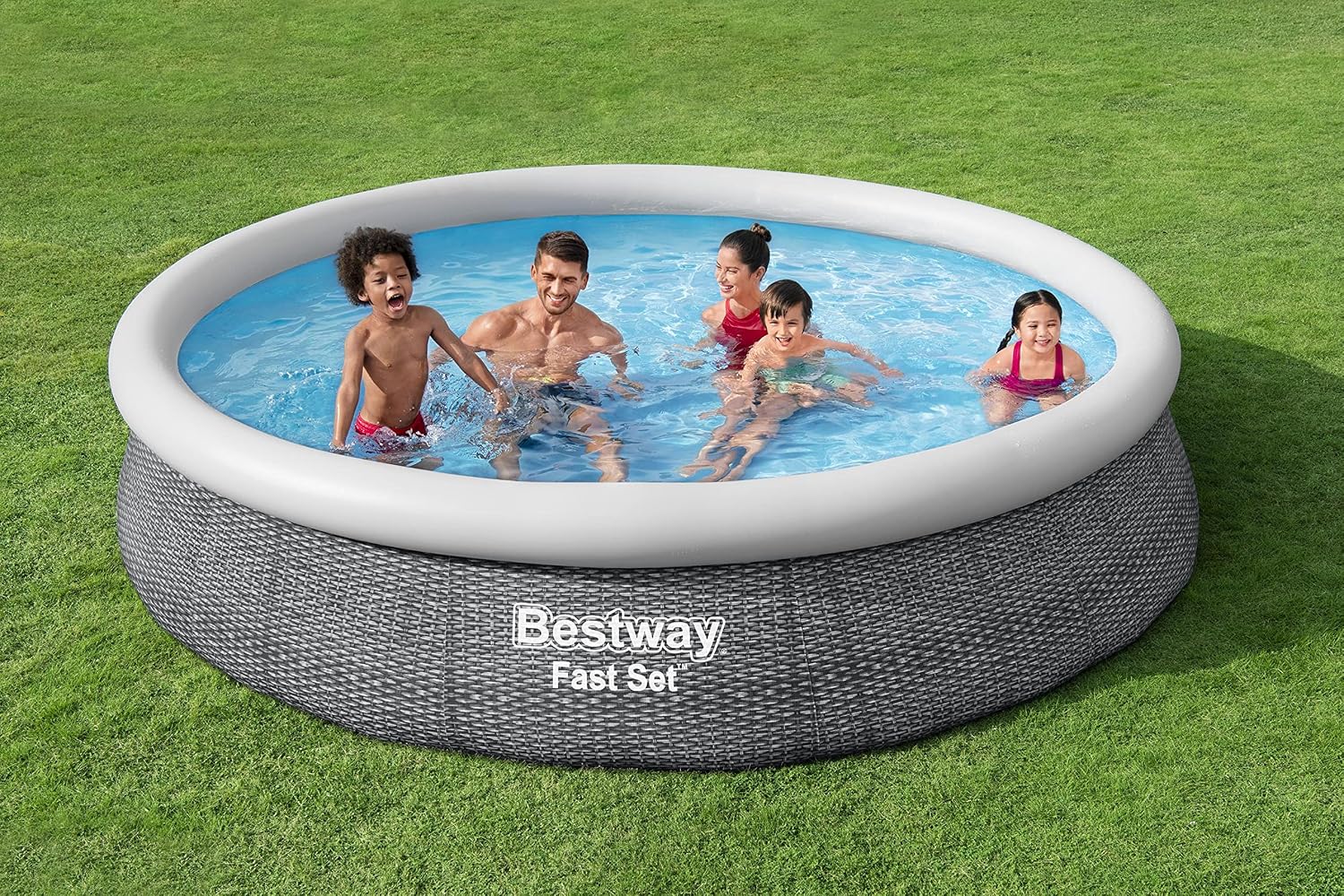 Bestway Fast Set 12' x 30' Inflatable Round Soft Sided Above Ground Pool Set