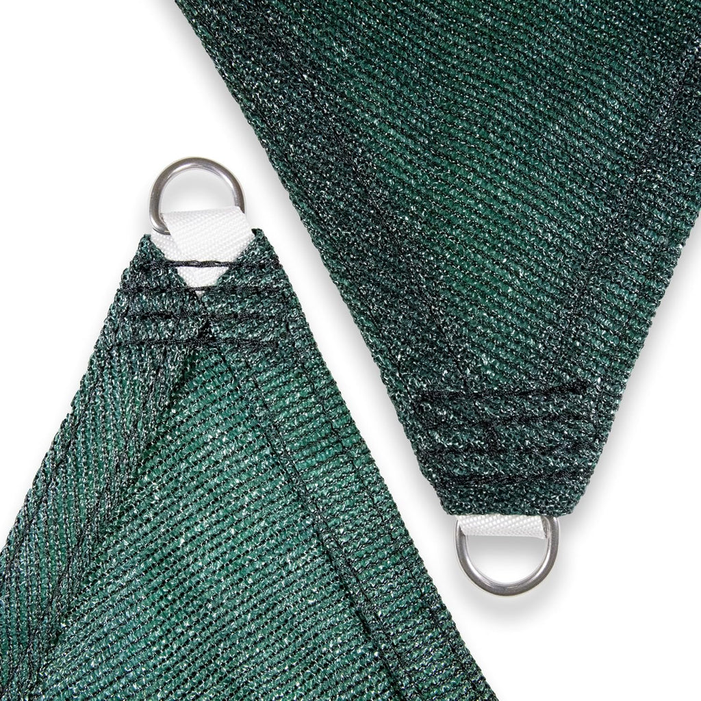 Amgo Custom Size 14' x 20' x 24.4' Green Right Triangle Sun Shade Sail UPF50+ AGTAPT22, Order to Make Canopy Awning, 95% UV Blockage, Water & Air Permeable, Commercial Standard (We Customize)