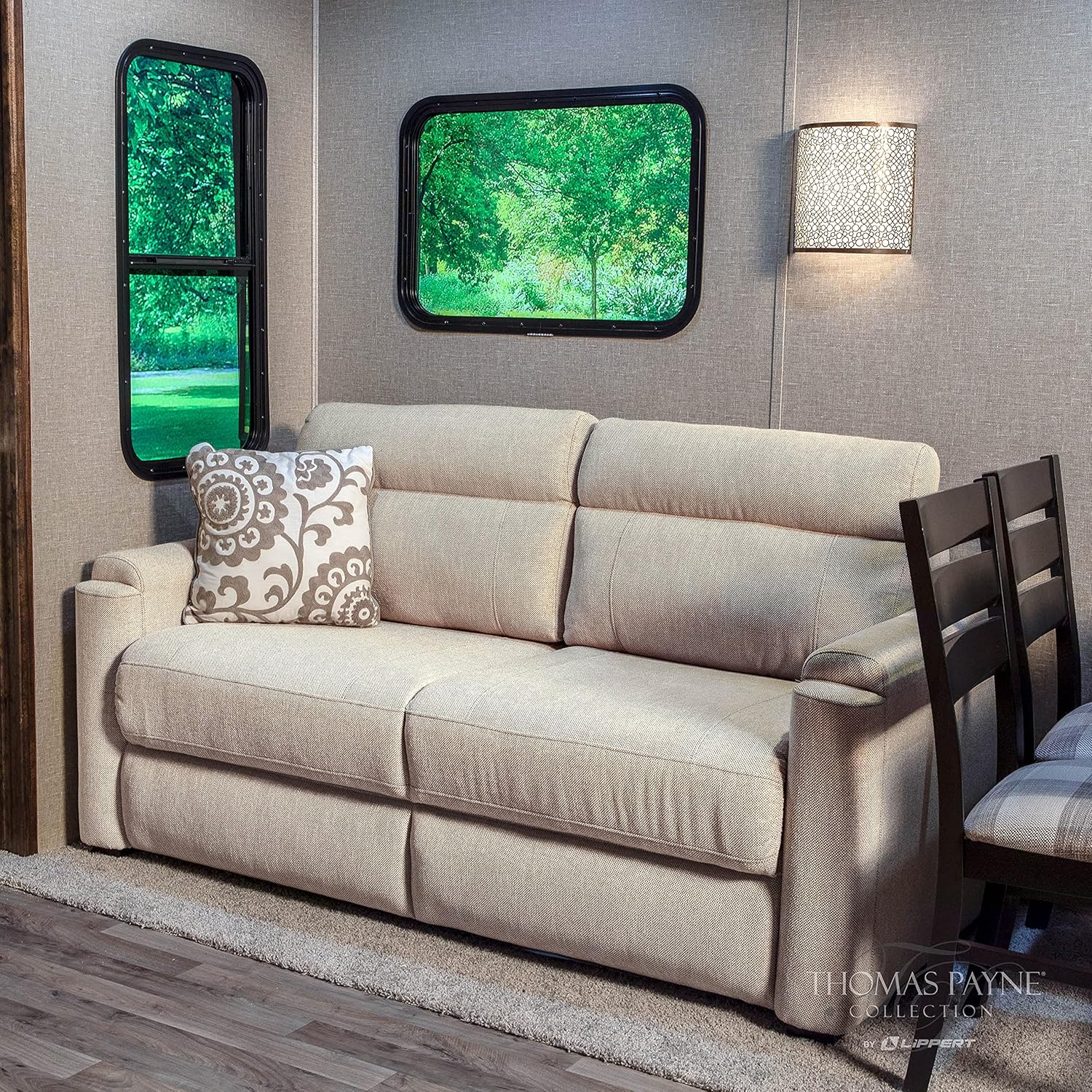 Thomas Payne 68' Norlina RV Tri-Fold Sofa with Woven Fabric, Couch-to-Bed Conversion, Removeable Back, Easy Installation for Travel Trailers, 5th Wheels and Motorhomes - 2020128771