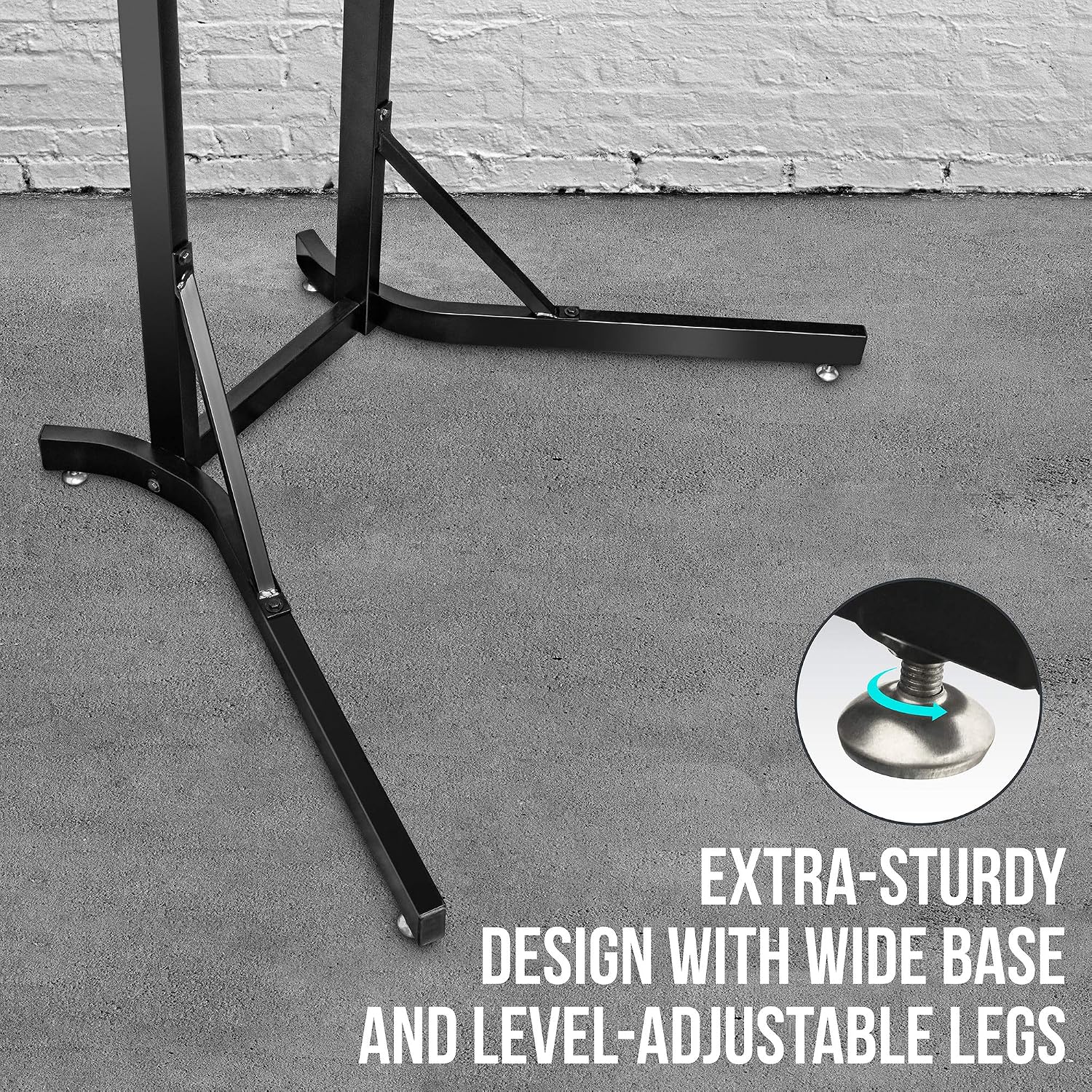 RaxGo Bike Garage Storage Rack, 4 Bicycle Garage Floor Stand, Adjustable, Freestanding, Adjustable Hooks, For Mountain & Road bicycles, Universal For Indoor Use